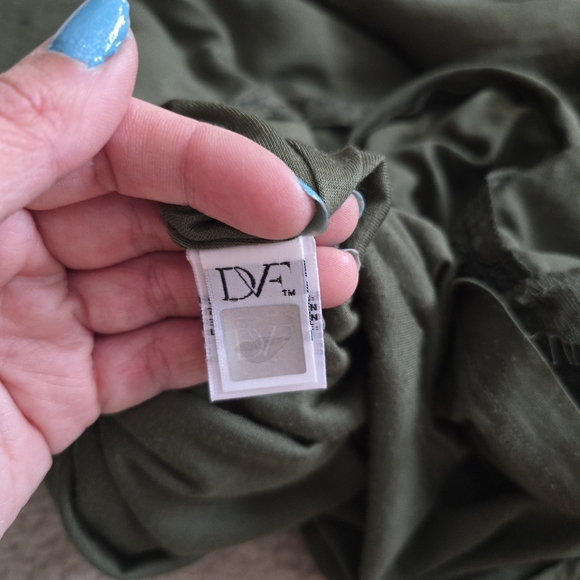 DVF DIANE von FURSTENBERG Zarita Lace dress Olive Military Celebrity $348 - Picture 15 of 15